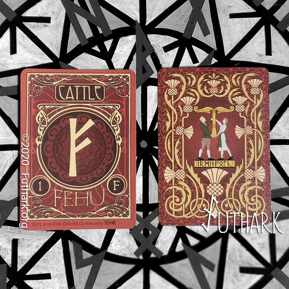 Elder Futhark Art Nouveau Rune Card Deck – Futhark